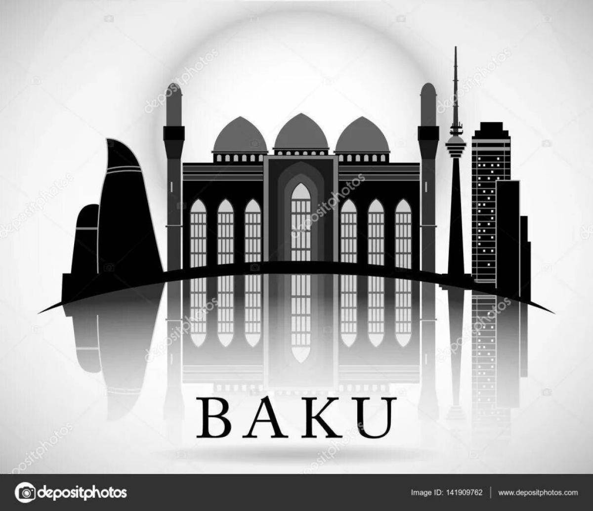 Baku playful coloring page