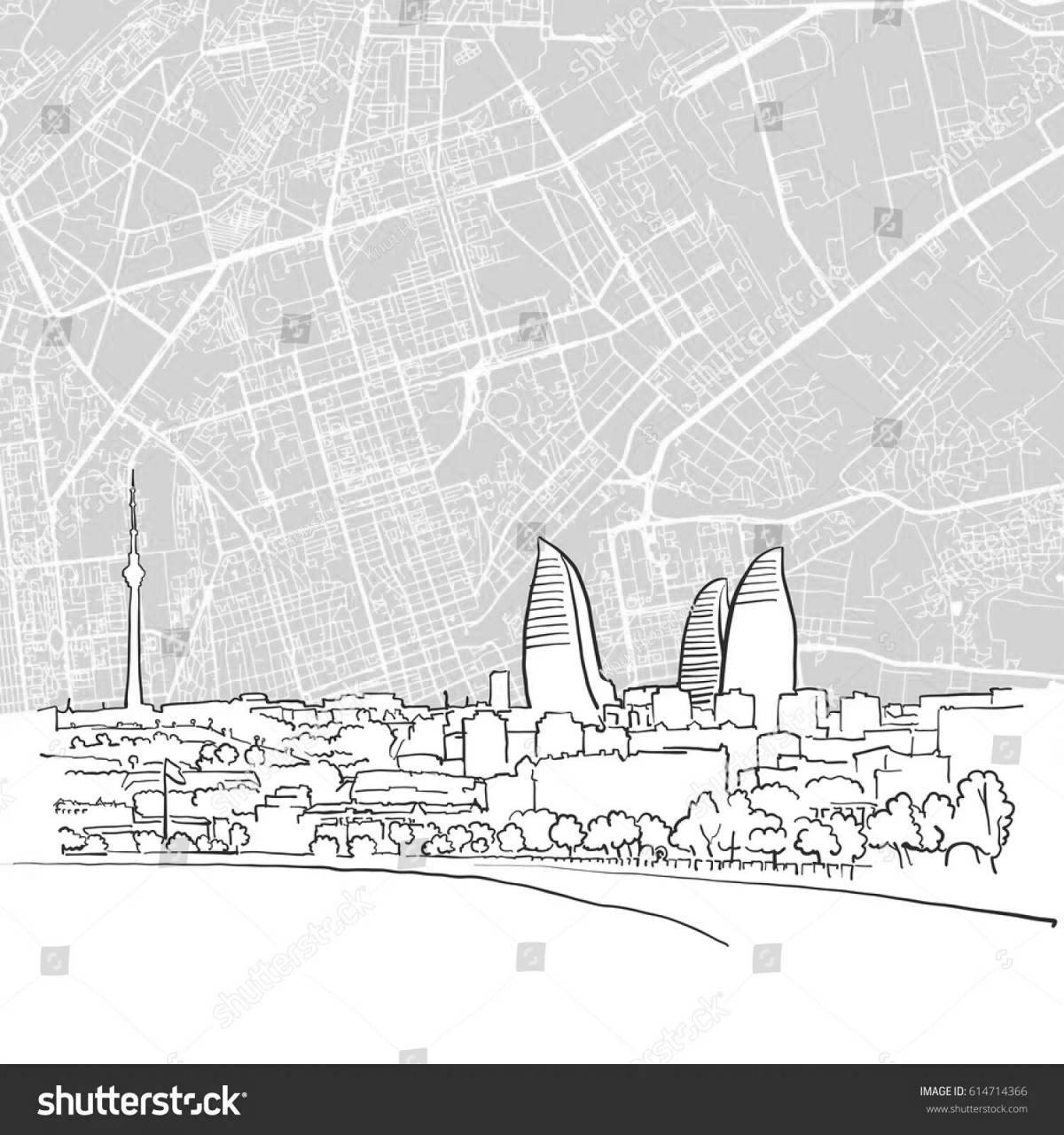 Colouring fairy tale baku