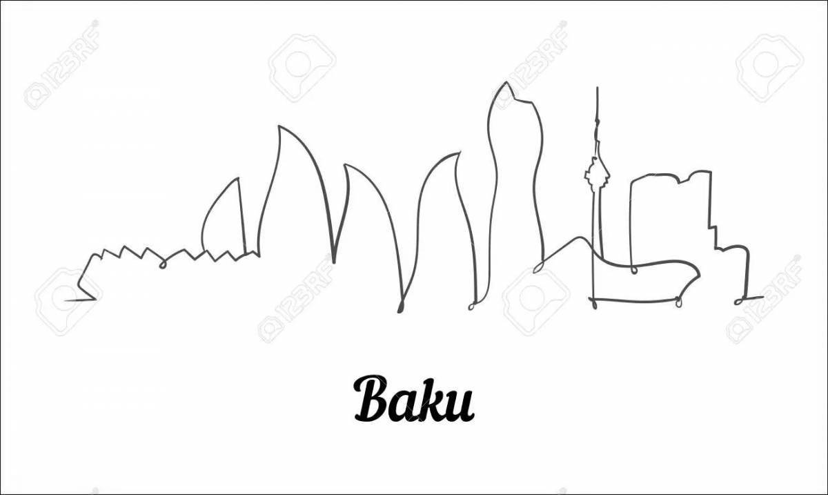 Amazing baku coloring page