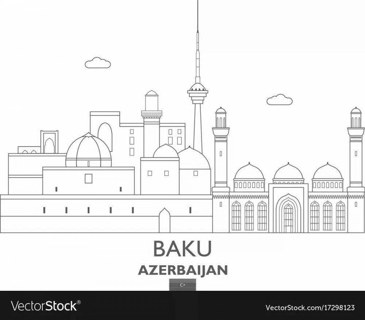 Excellent baku coloring page