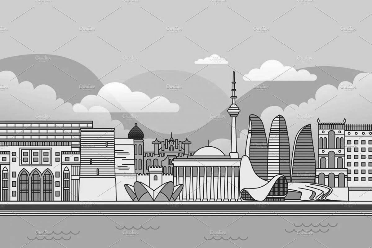 Coloring page jubilant baku