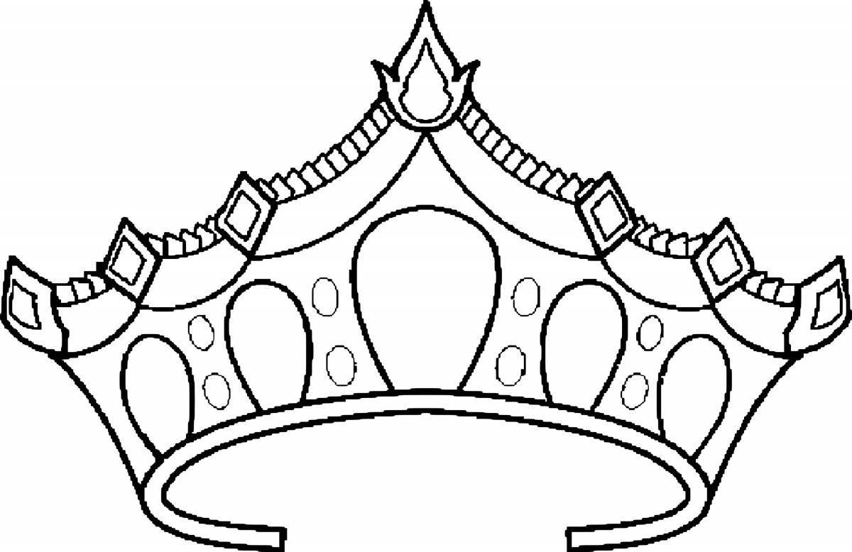 Radiant diadem coloring page
