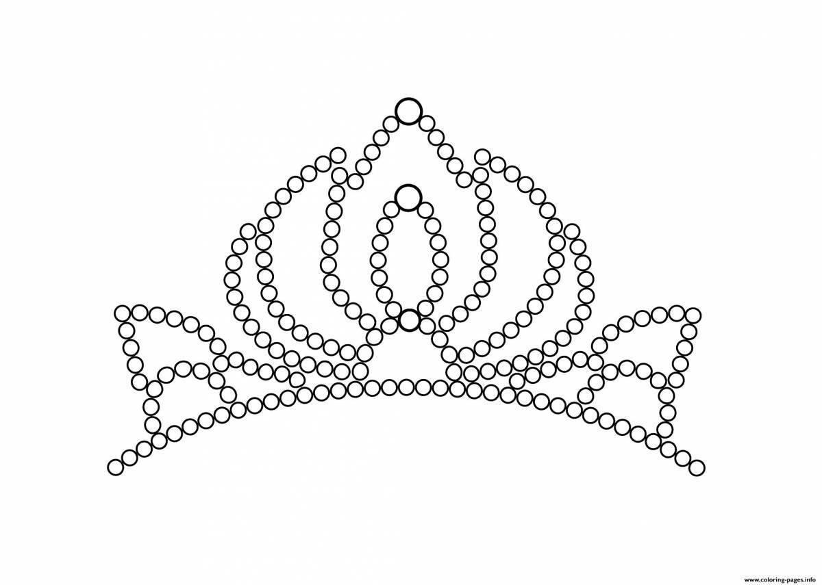 Delightful tiara coloring page