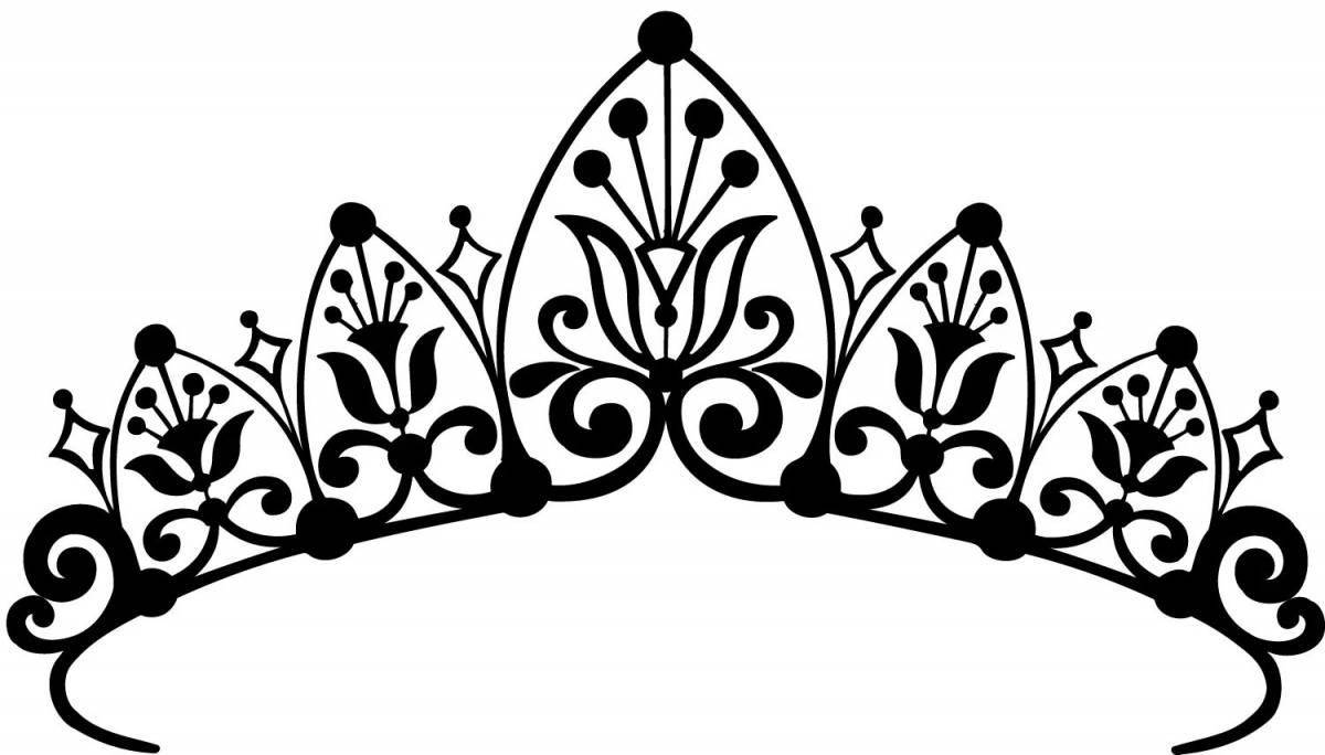Coloring page dazzling diadem