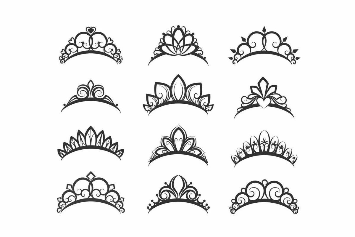 Exotic diadem coloring page