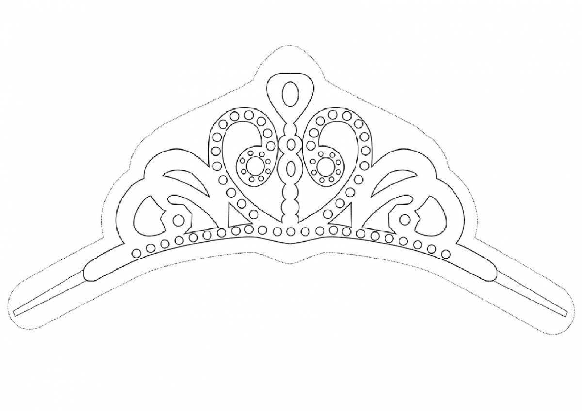 Large diadem coloring page