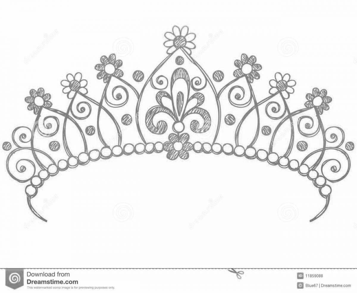 Luxury diadem coloring page