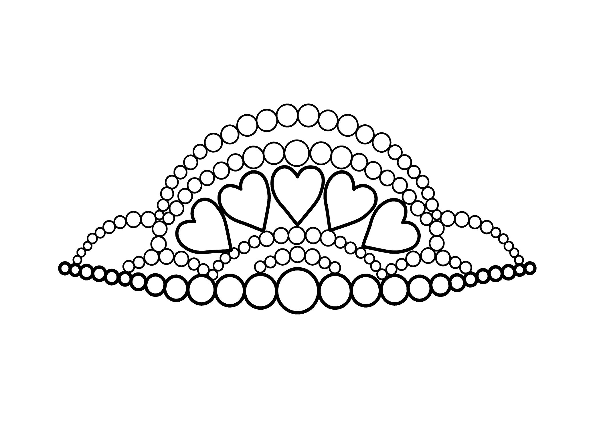 Glitter diadem coloring page