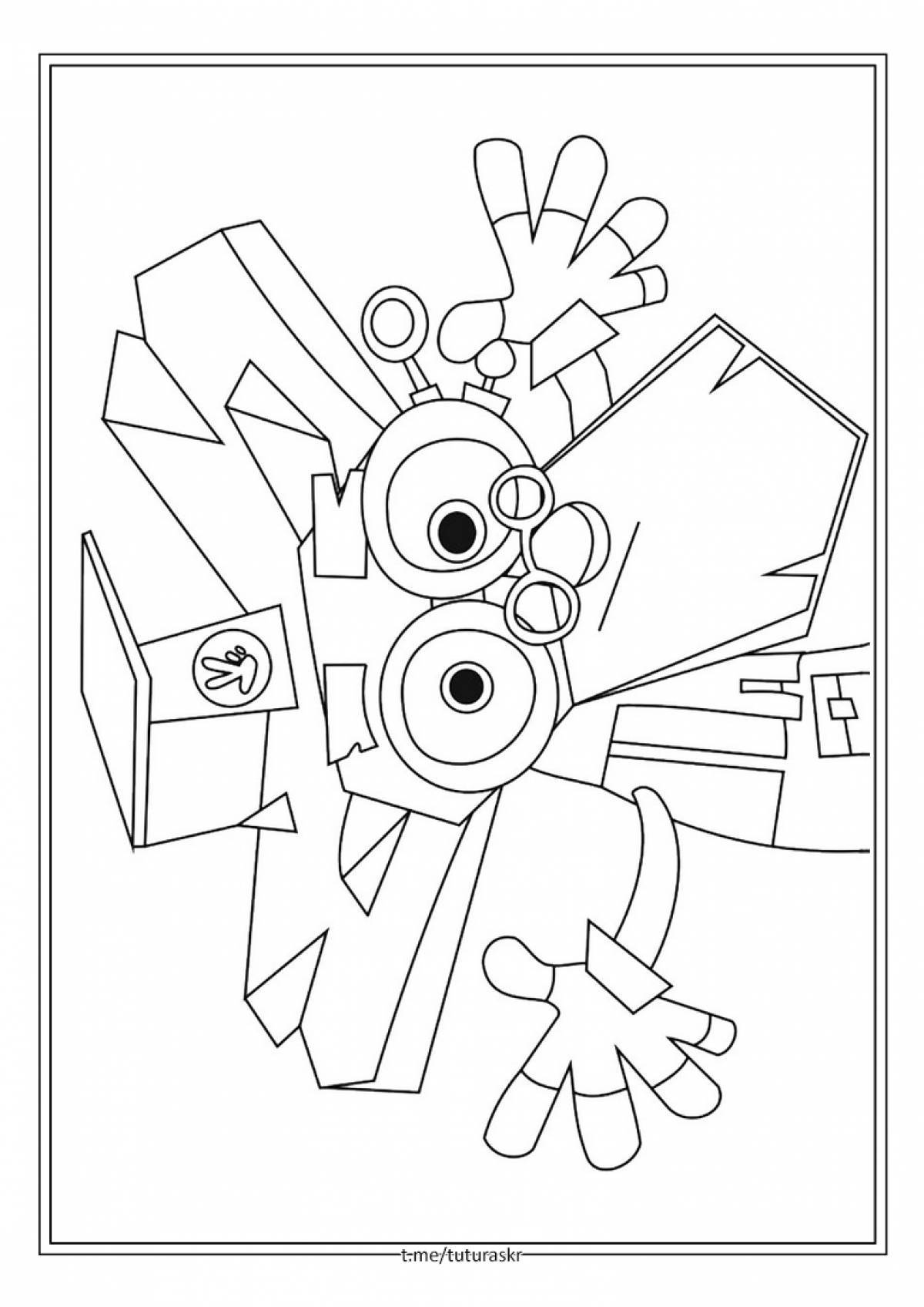 Bright grandfather coloring page