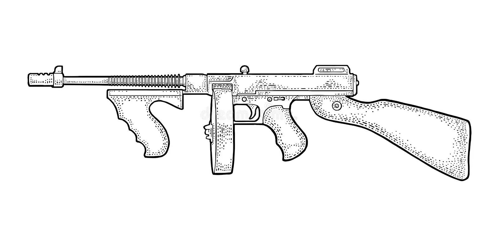 Пистолет-пулемёт Томпсона чертежи
