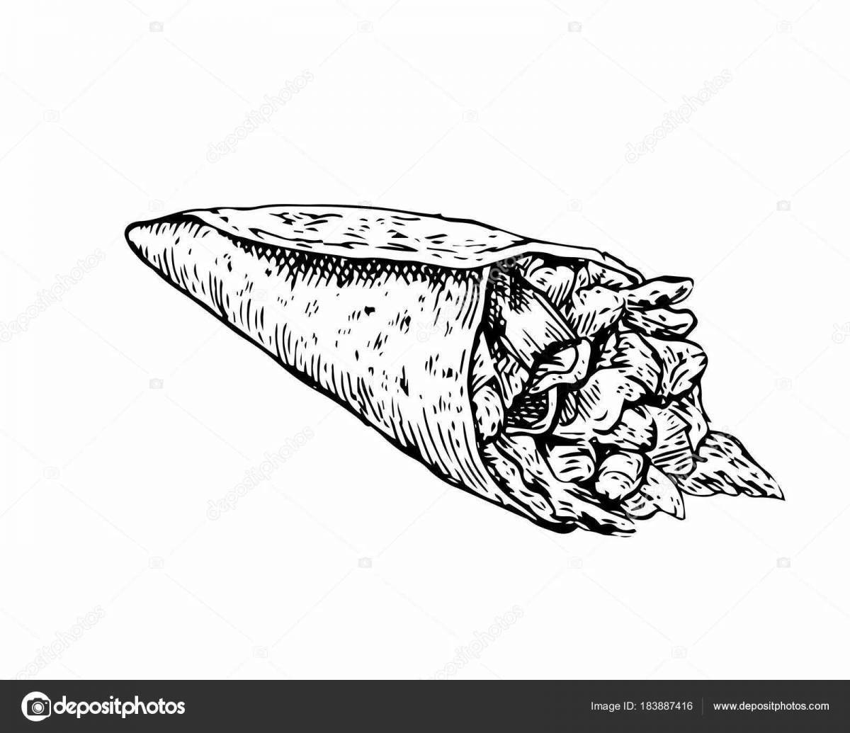 Living lavash coloring page