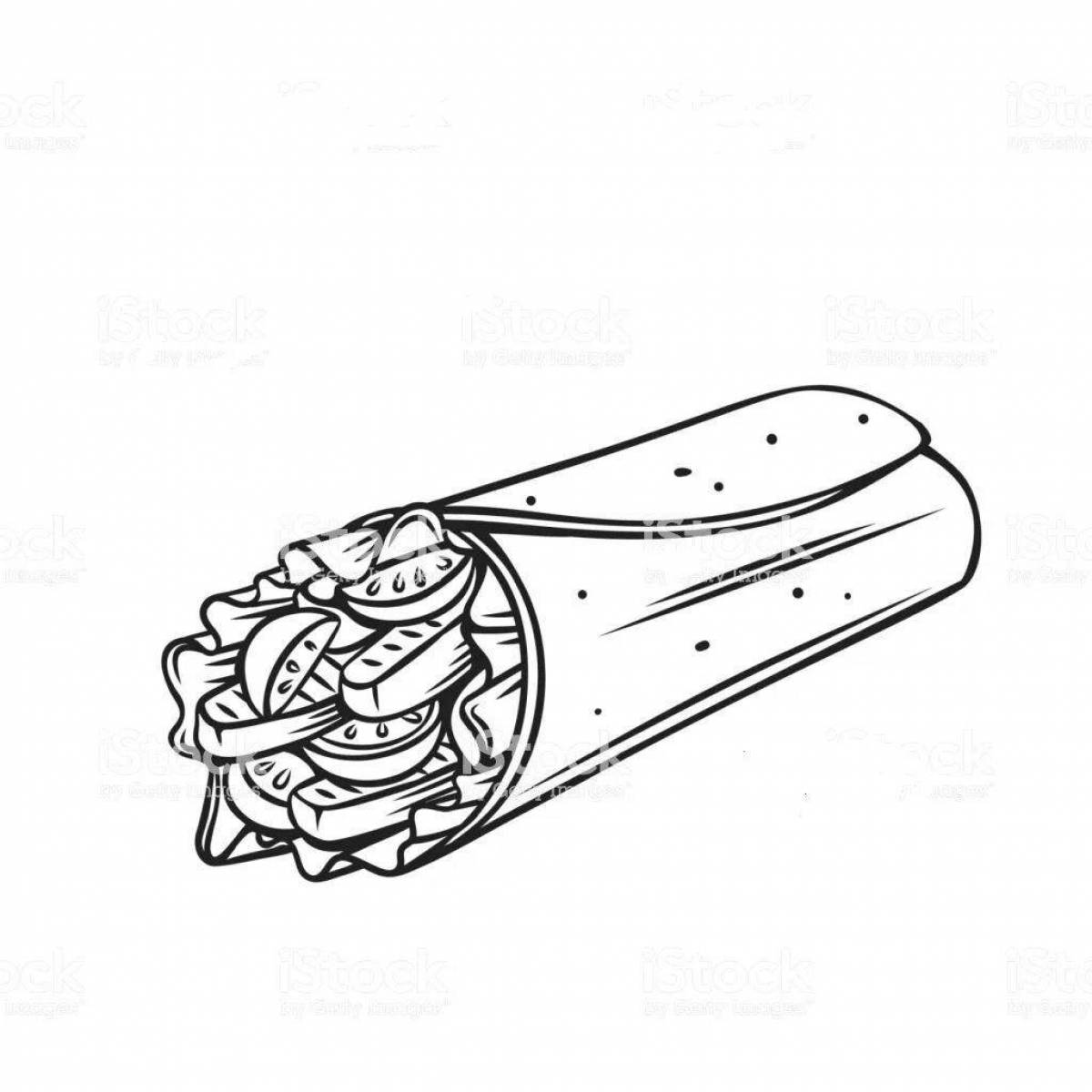 Glowing lavash coloring page