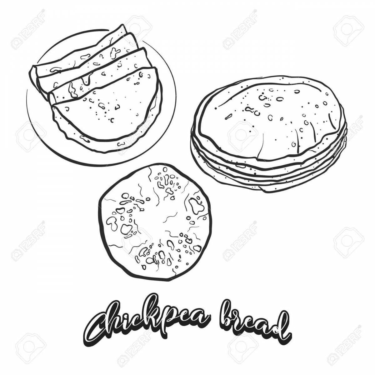 Lovely pita coloring page