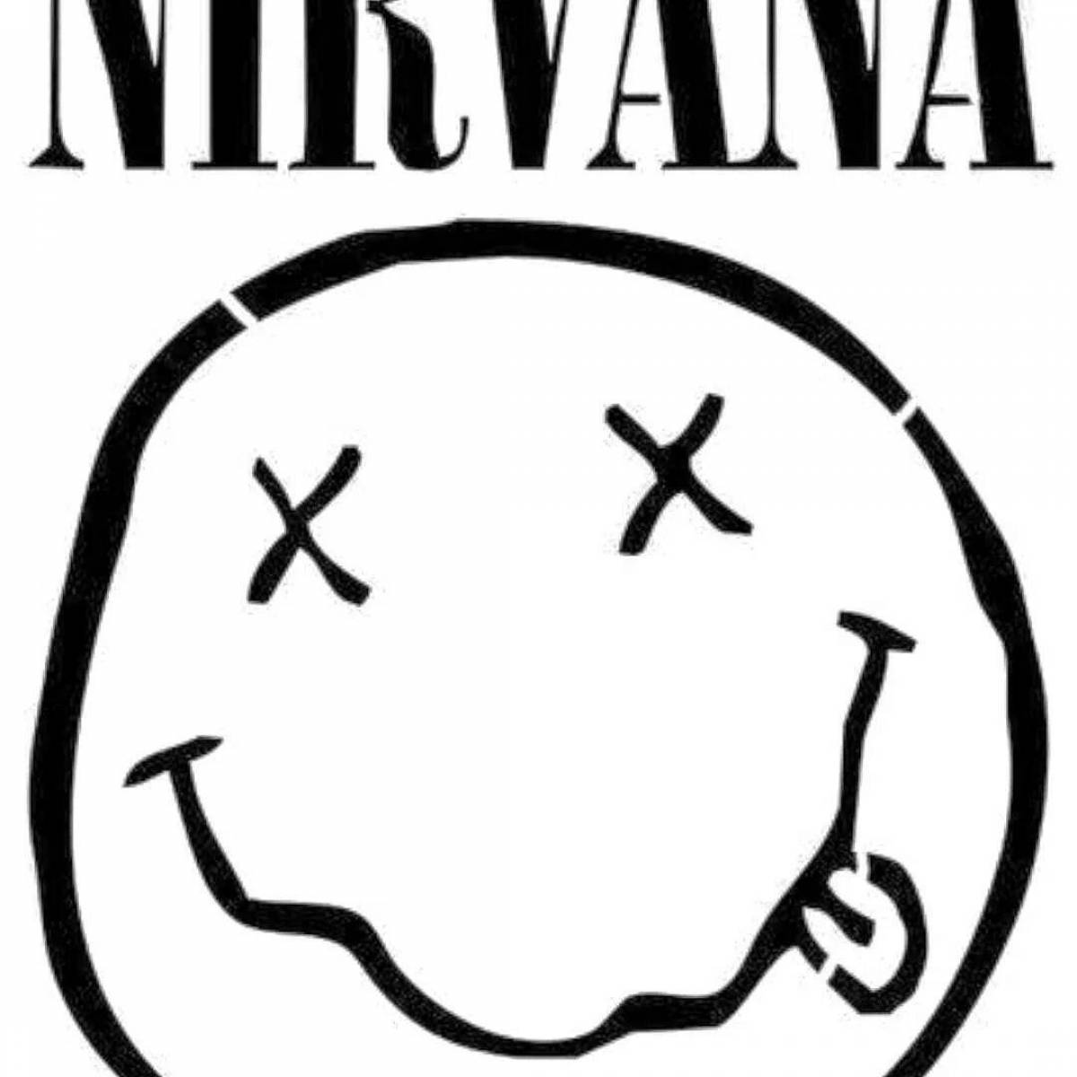 Colorful nirvana coloring page