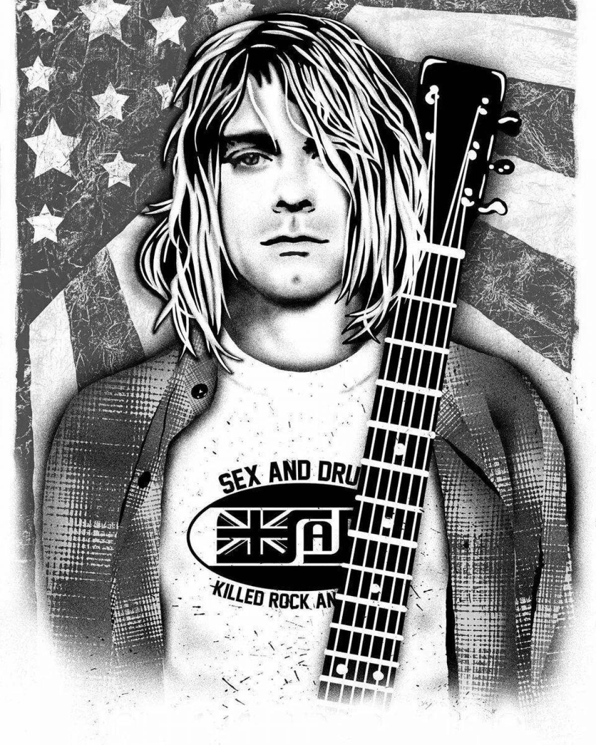 Nirvana's enticing coloring page