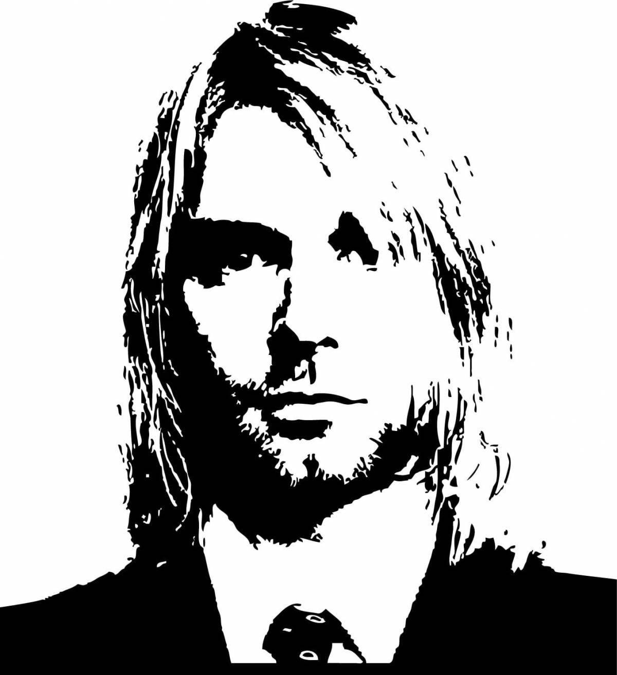 Nirvana's bright coloring page