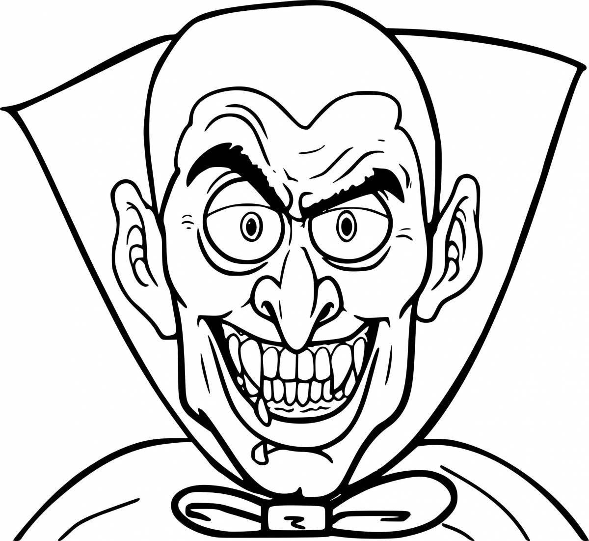 Vampire threat coloring page