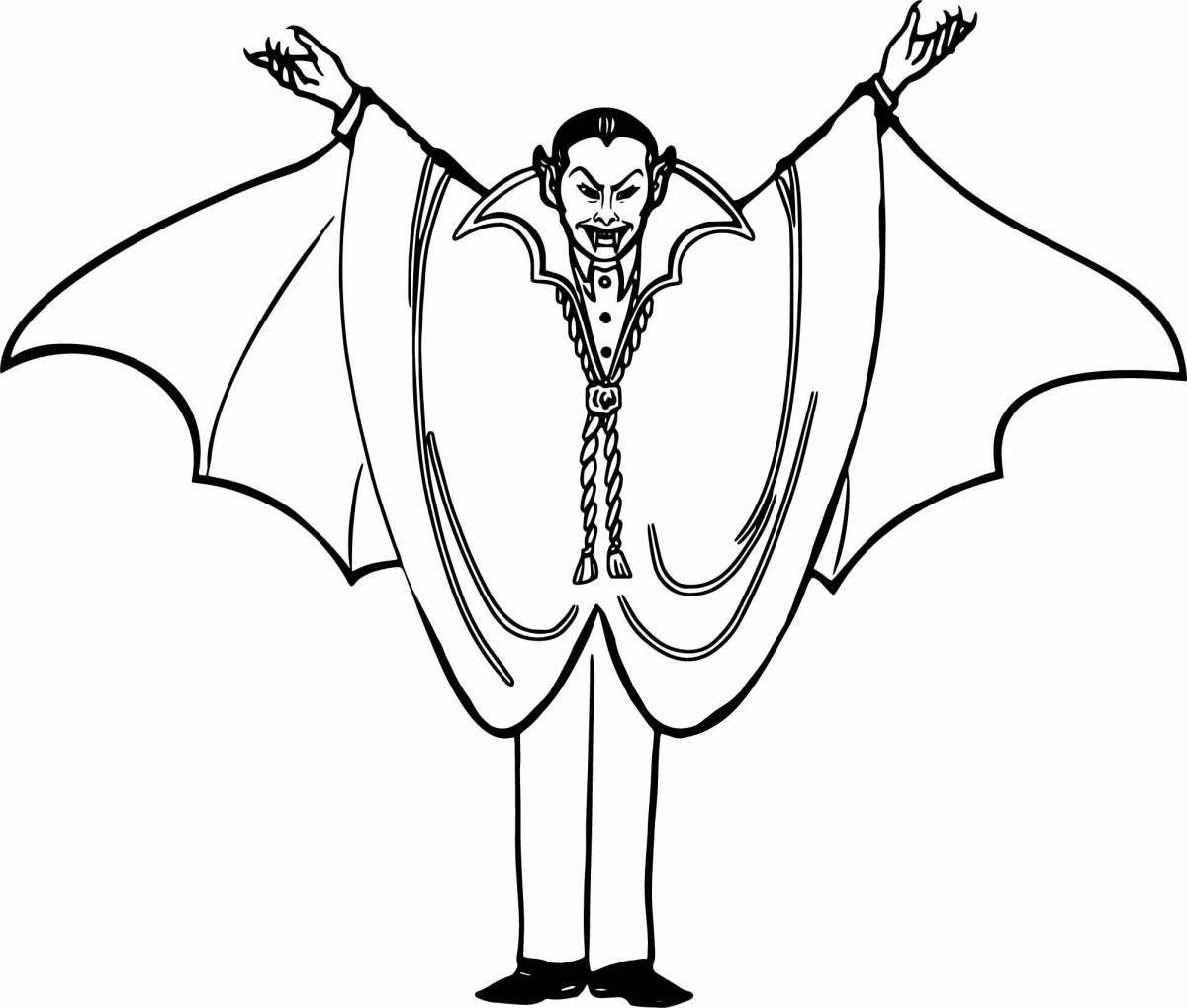 Sinful vampire coloring page