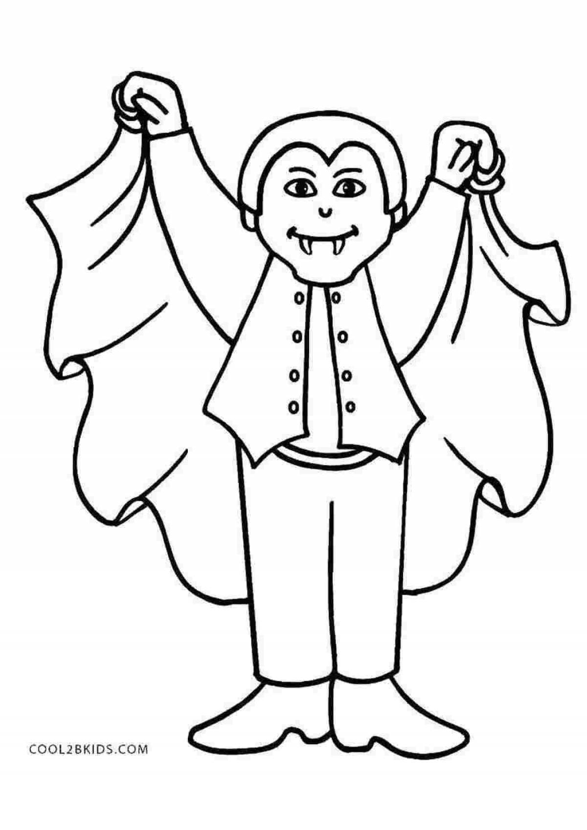 Unholy vampire coloring page