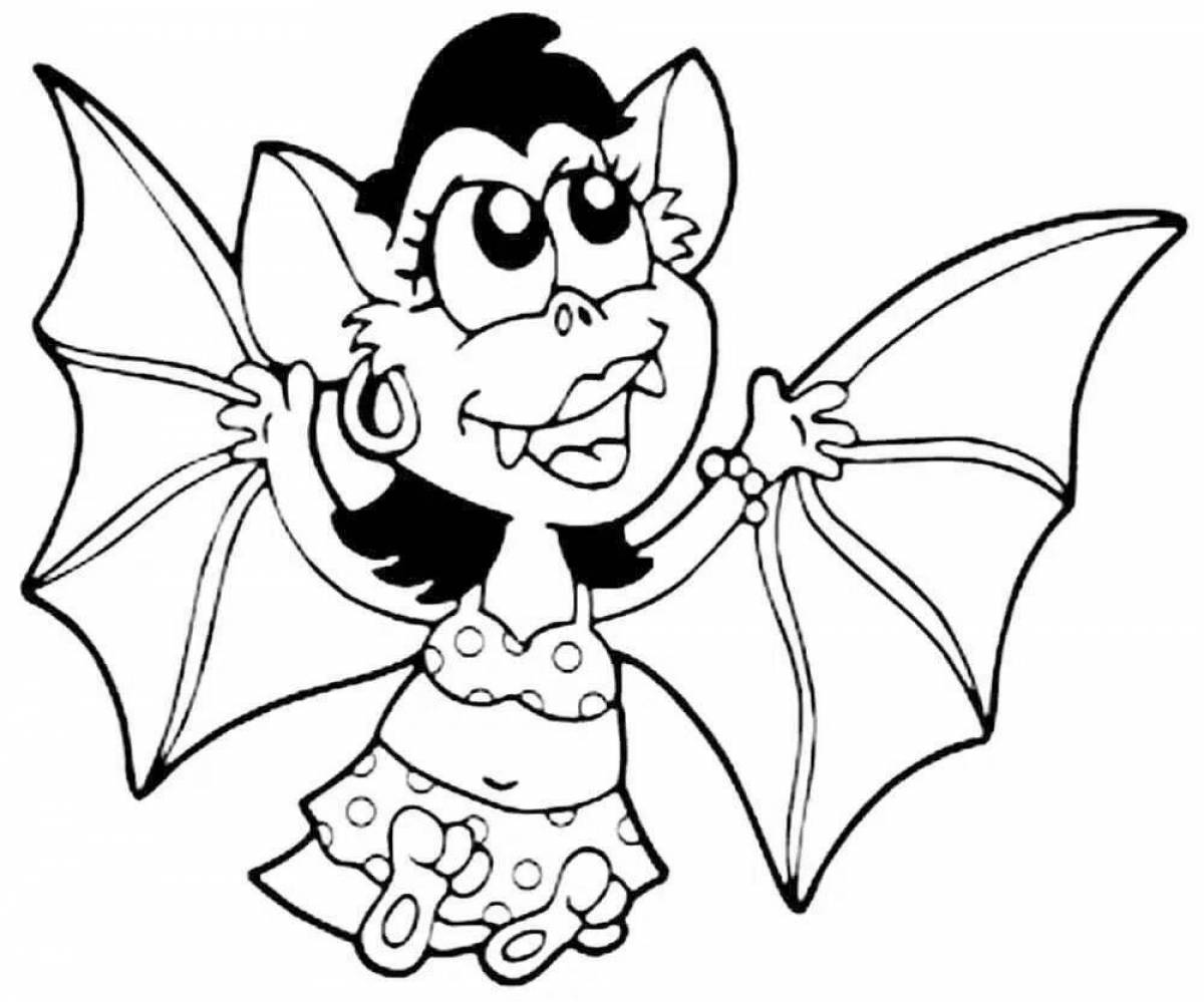 Spectral vampire coloring page