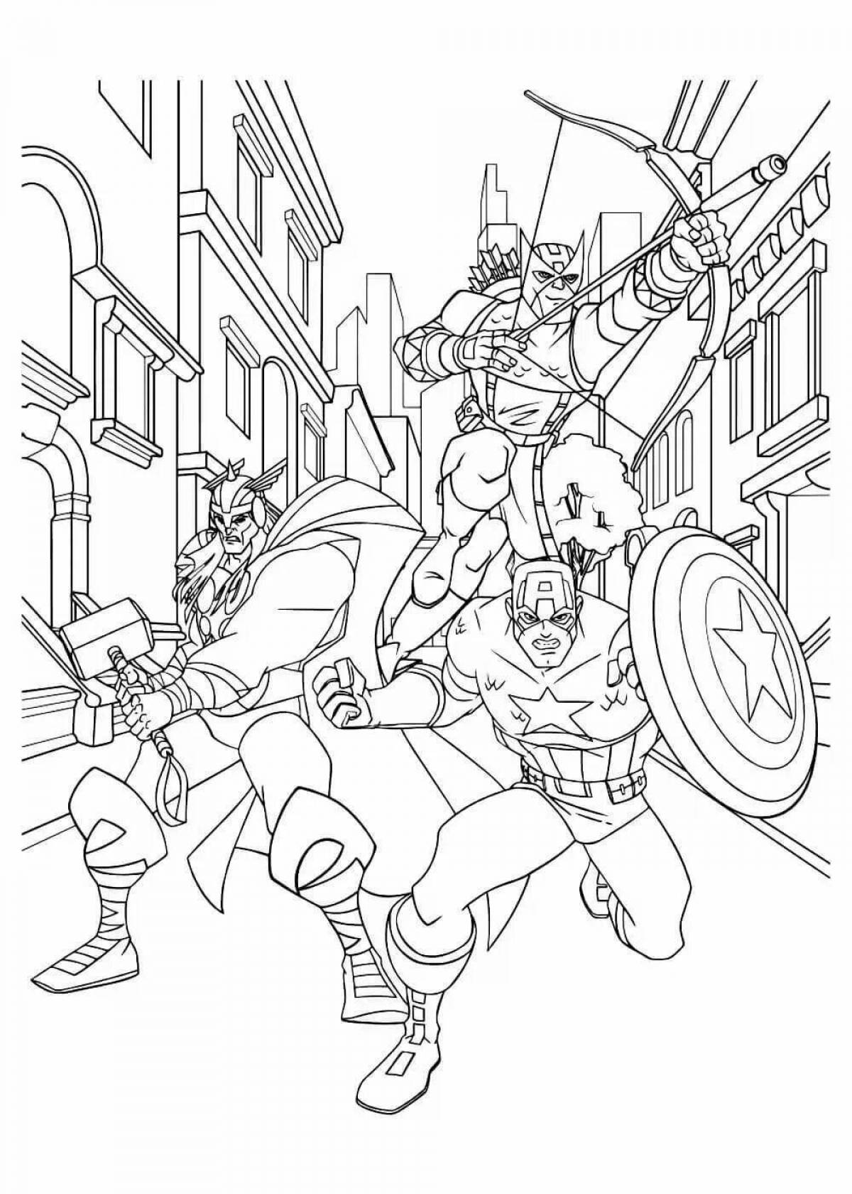 Avengers colorful coloring book