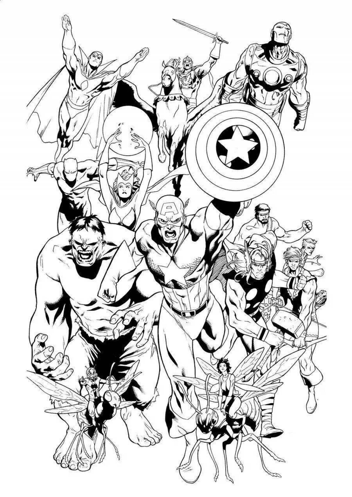 Avengers majestic coloring pages
