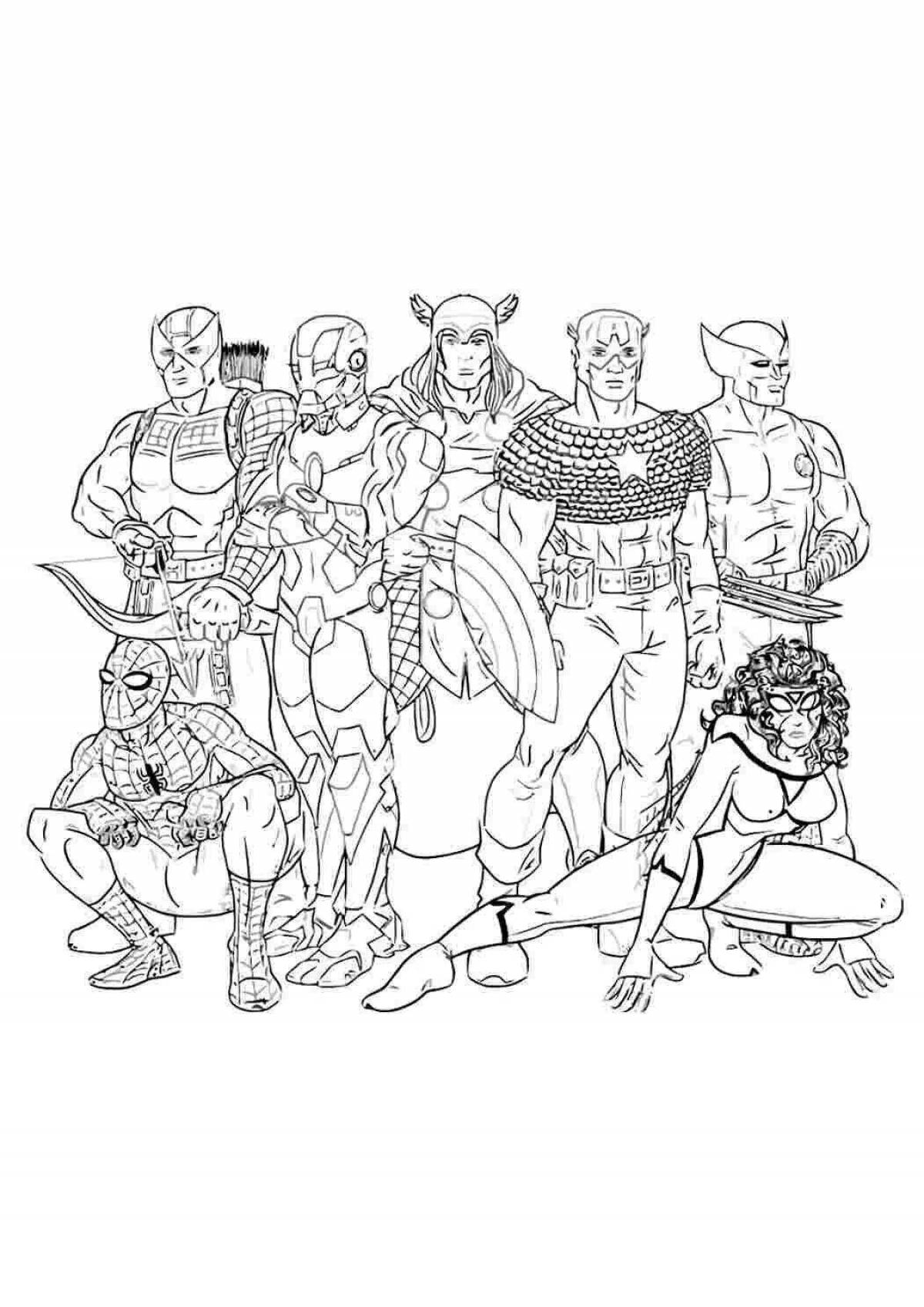 Heroic avengers coloring pages