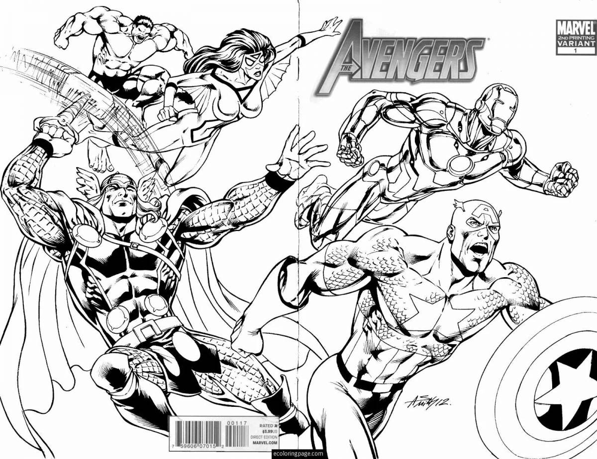 Avengers persistent coloring pages