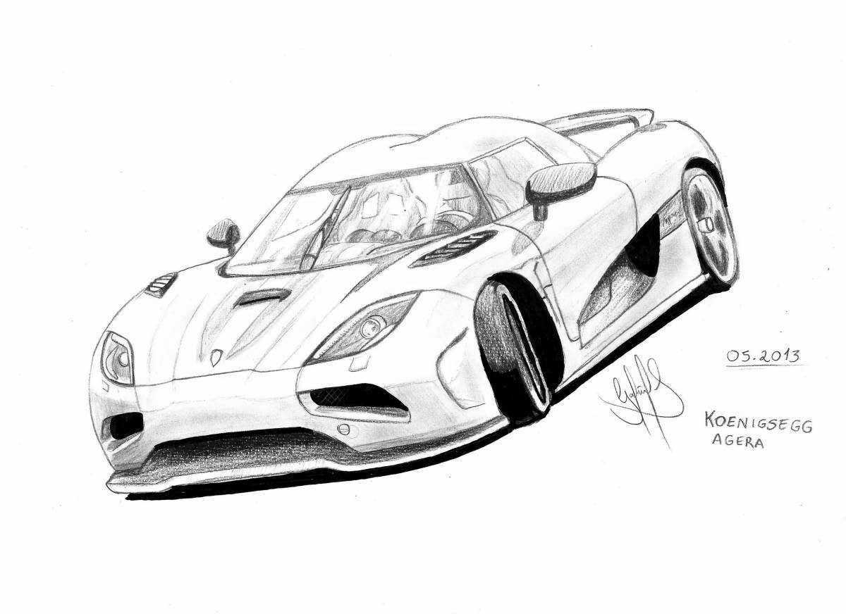 Coloring majestic koenigsegg