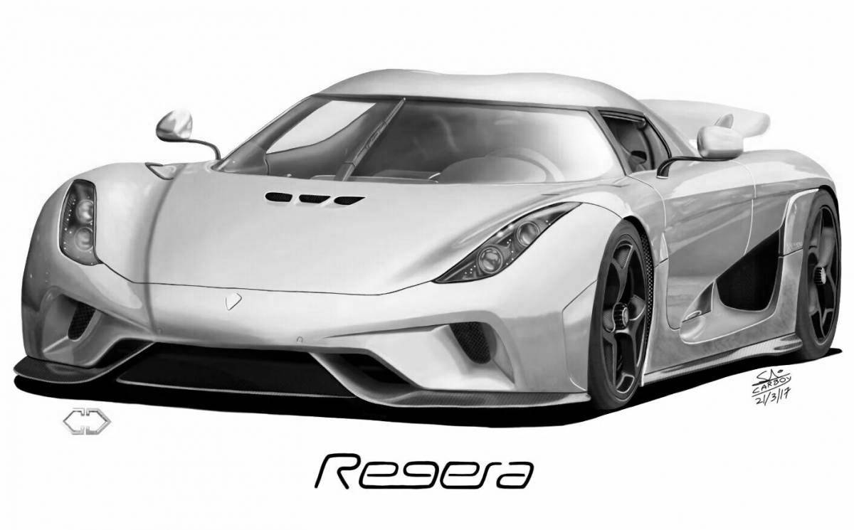 Изысканная раскраска koenigsegg