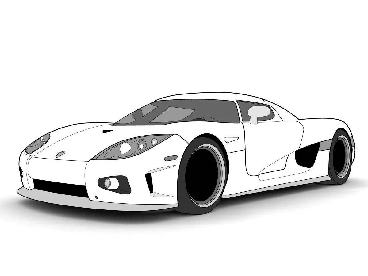 Потрясающая раскраска koenigsegg