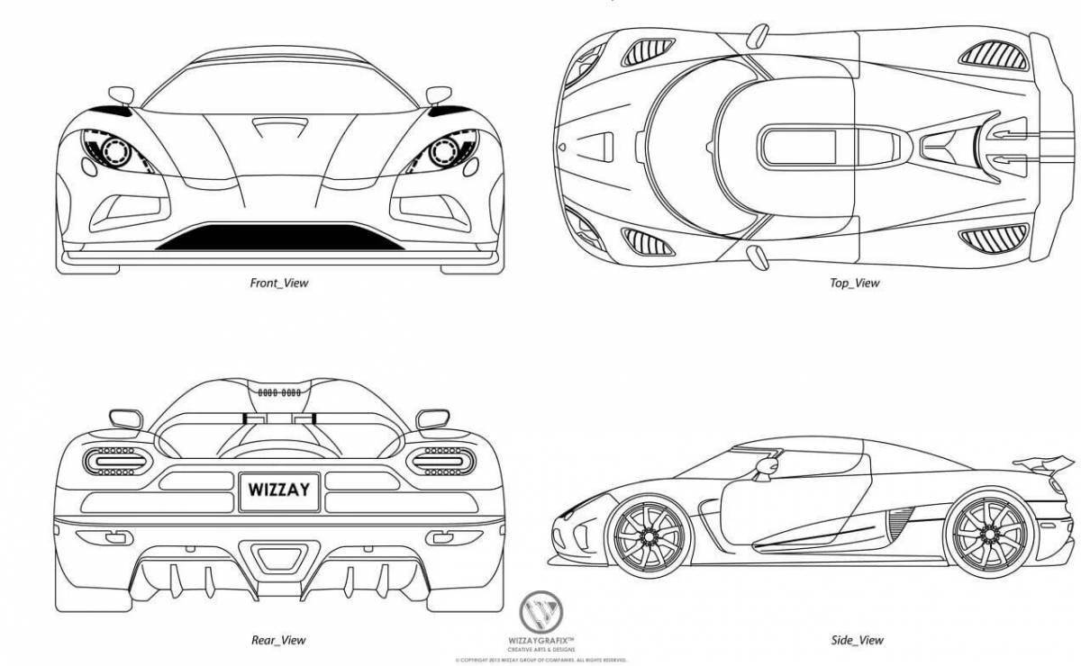 Роскошная раскраска koenigsegg