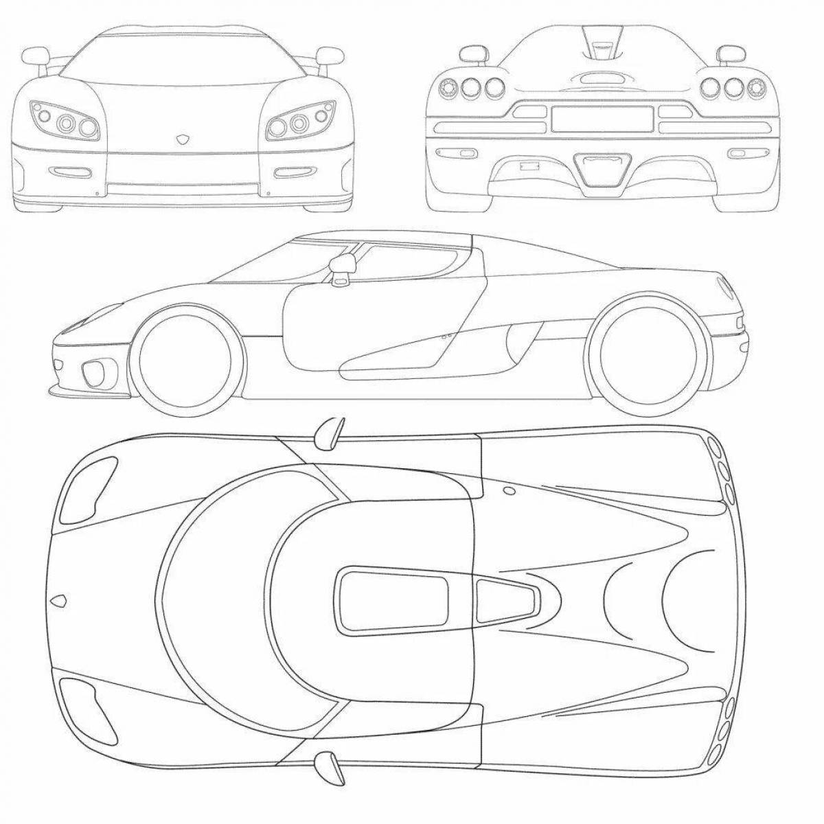 Выдающаяся раскраска koenigsegg