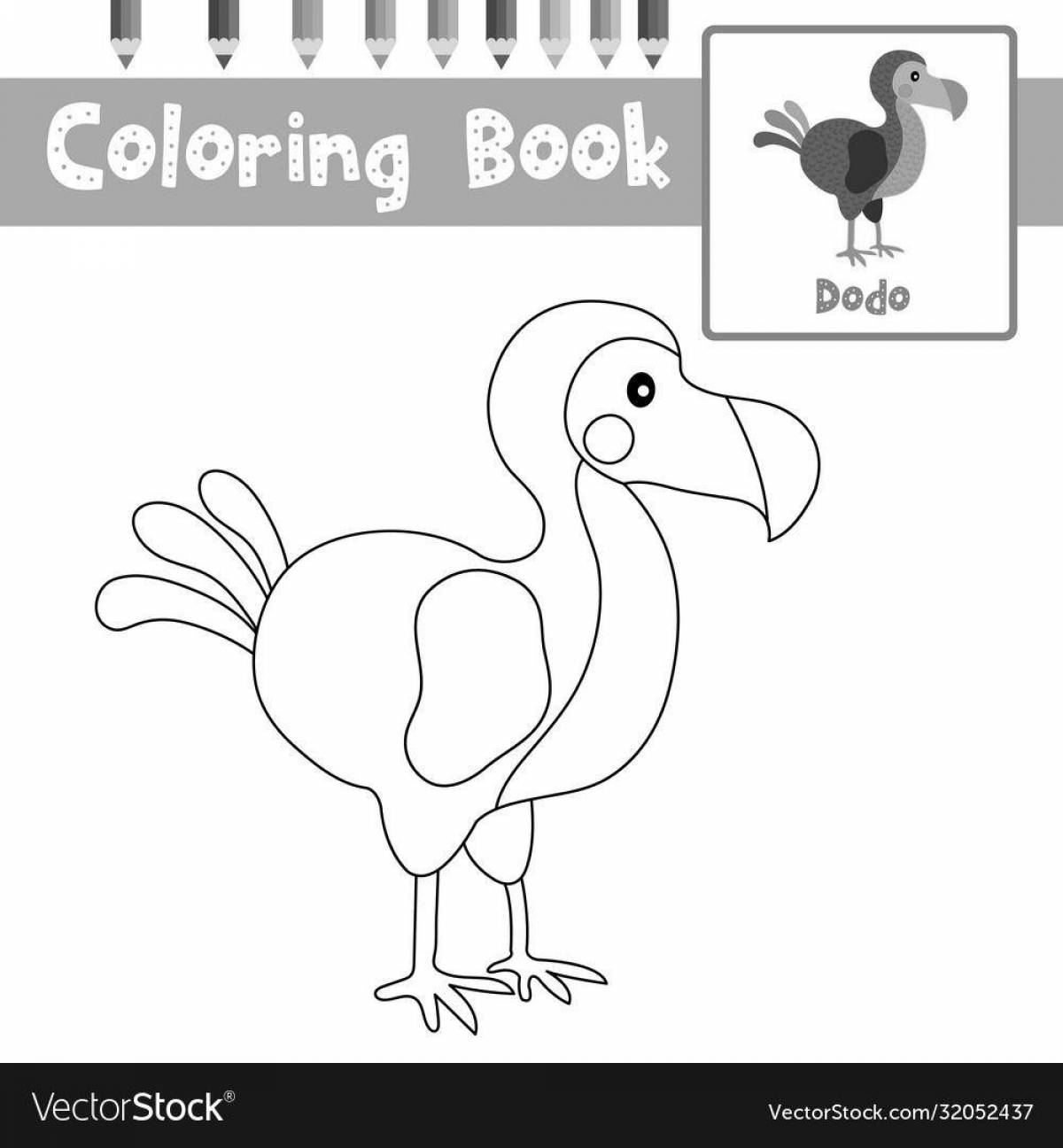 Colorful dodo coloring