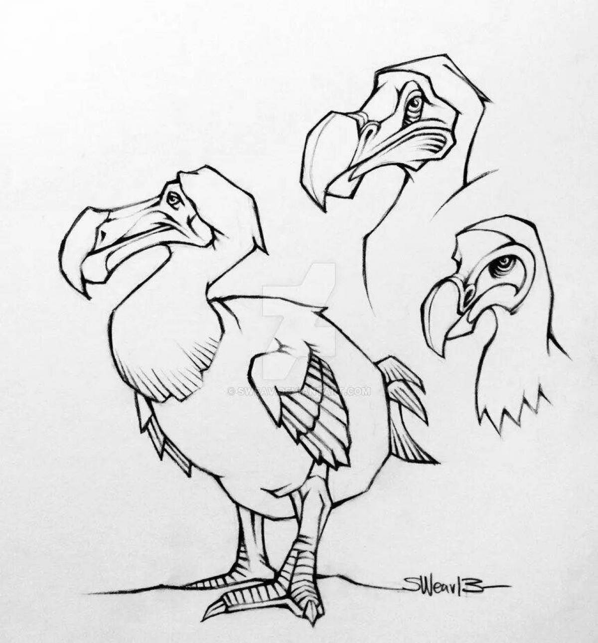 Violent dodo coloring