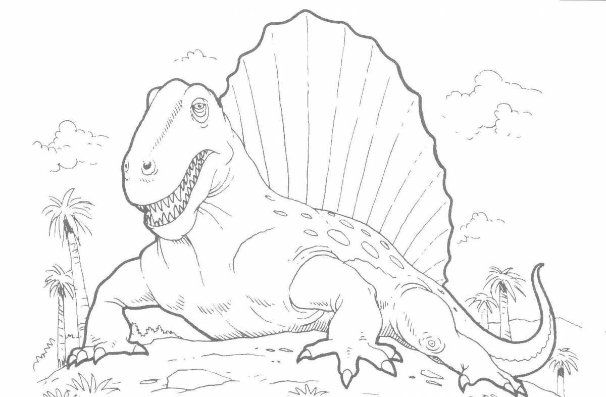 Раскраска славный мегалозавр