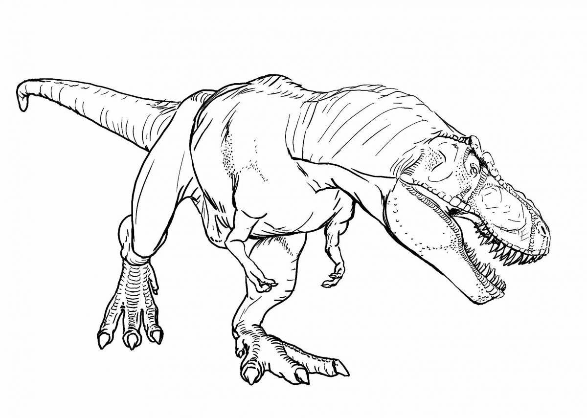 Раскраска смелый мегалозавр