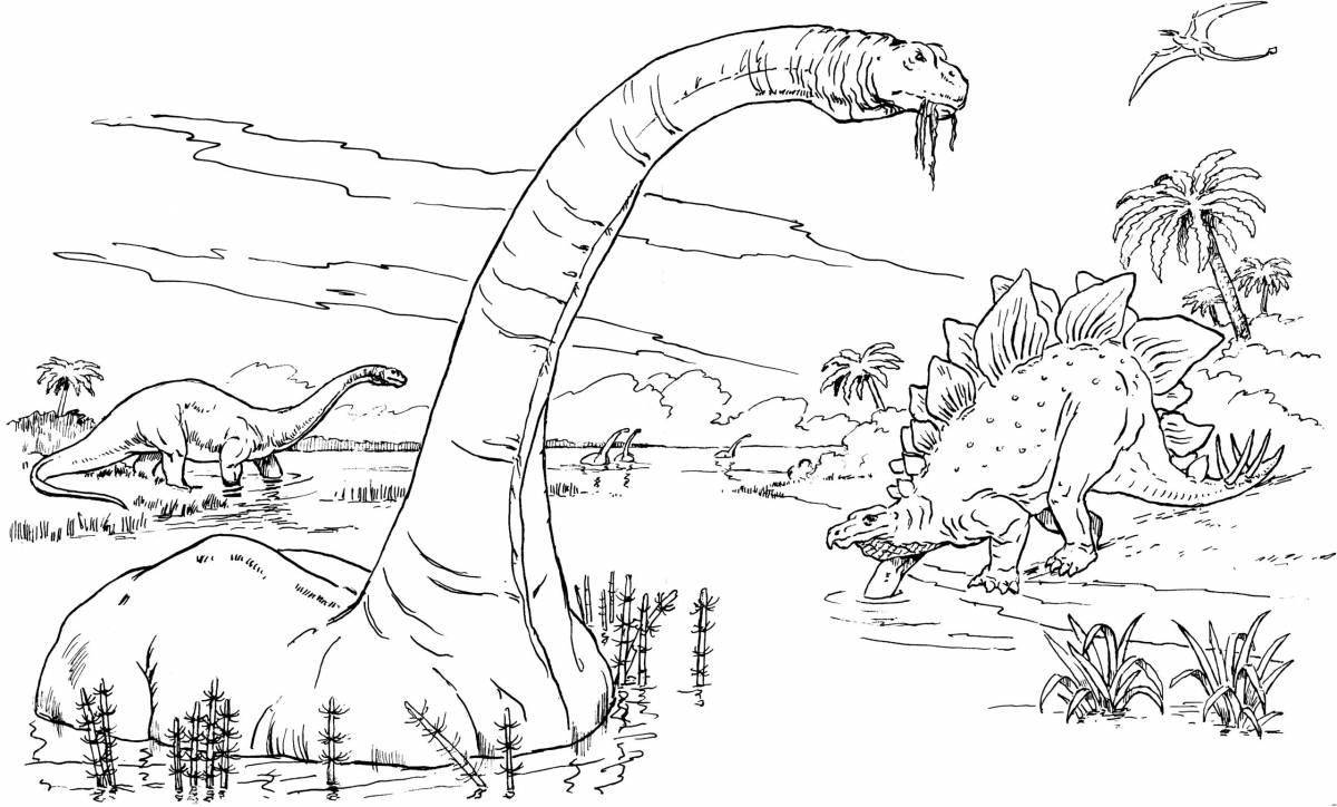 Majestic Apatosaurus coloring page