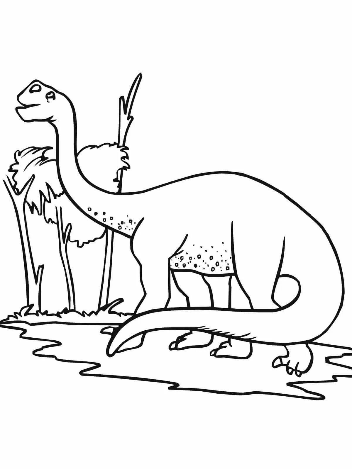Vivid Apatosaurus Coloring Page