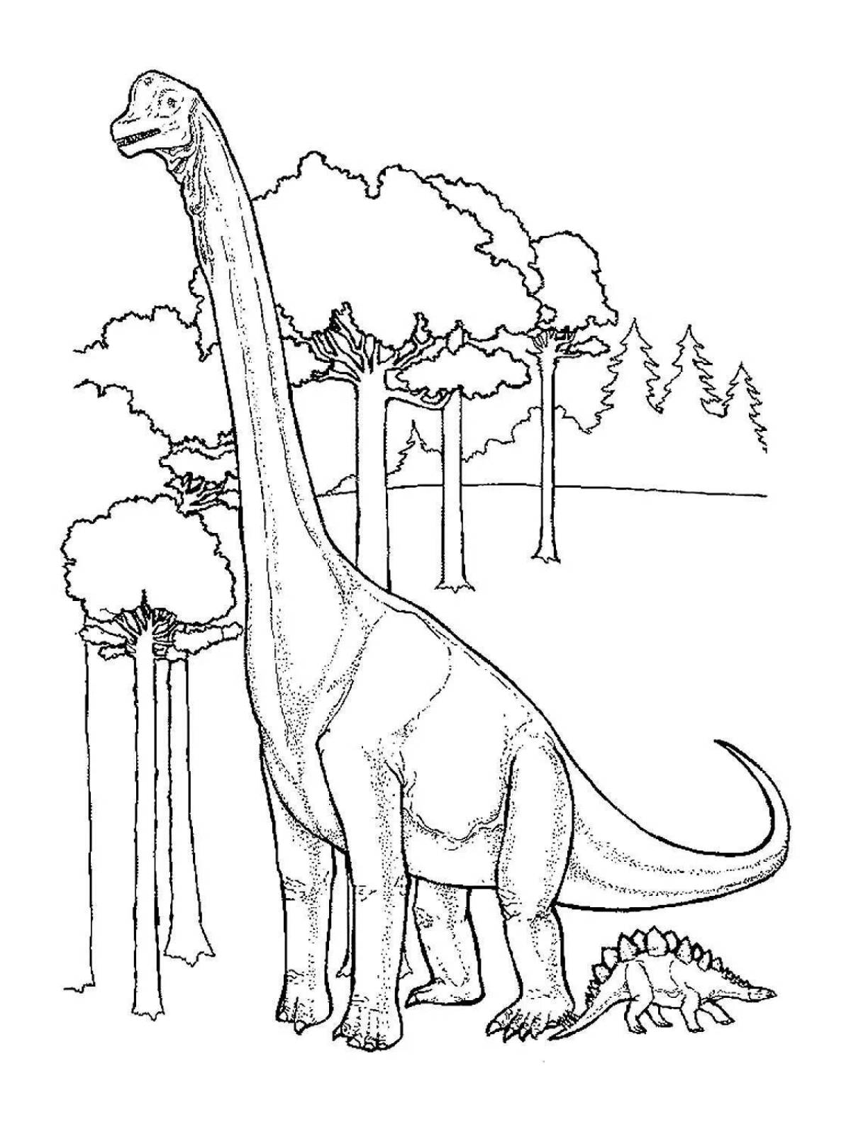 Great Apatosaurus coloring book