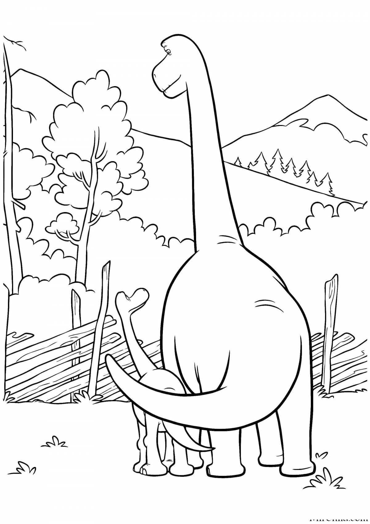 Раскраска славный апатозавр