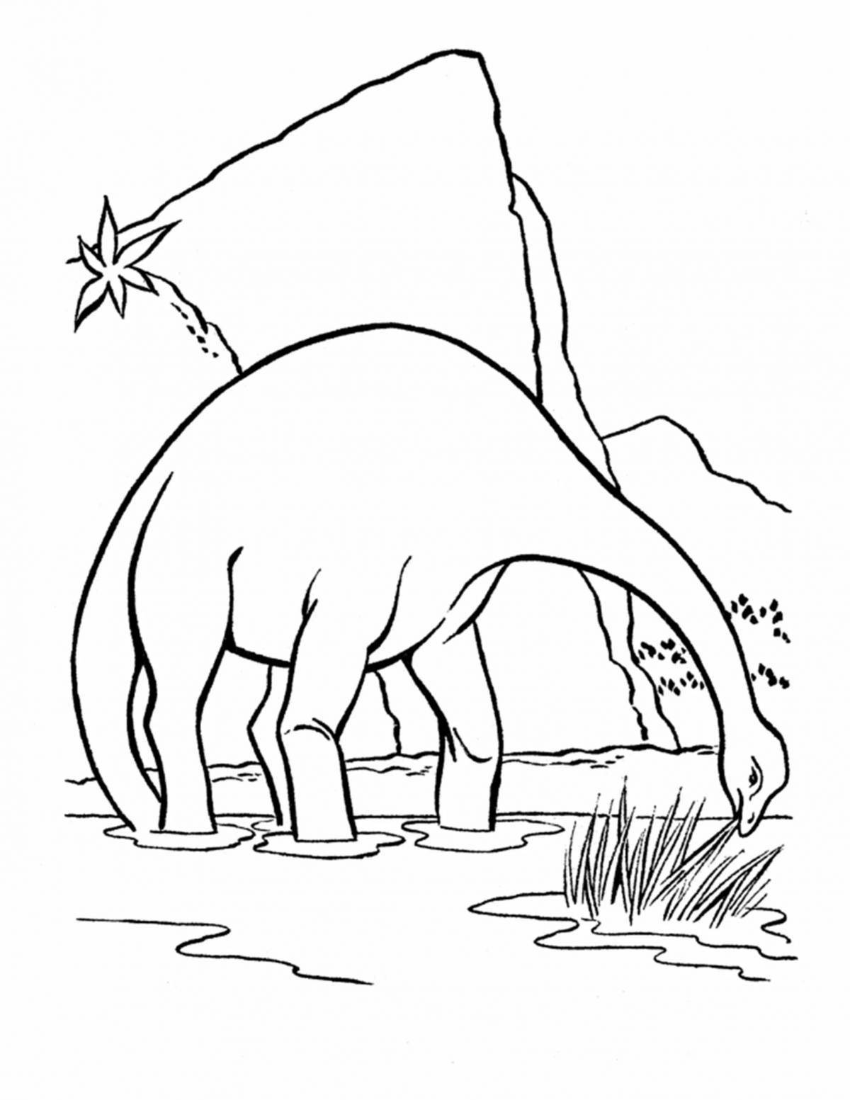 Photo Exquisite Apatosaurus coloring book