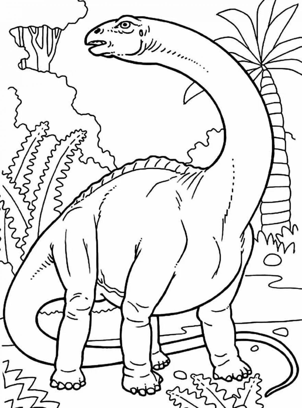 Photo Coloring book magnificent Apatosaurus