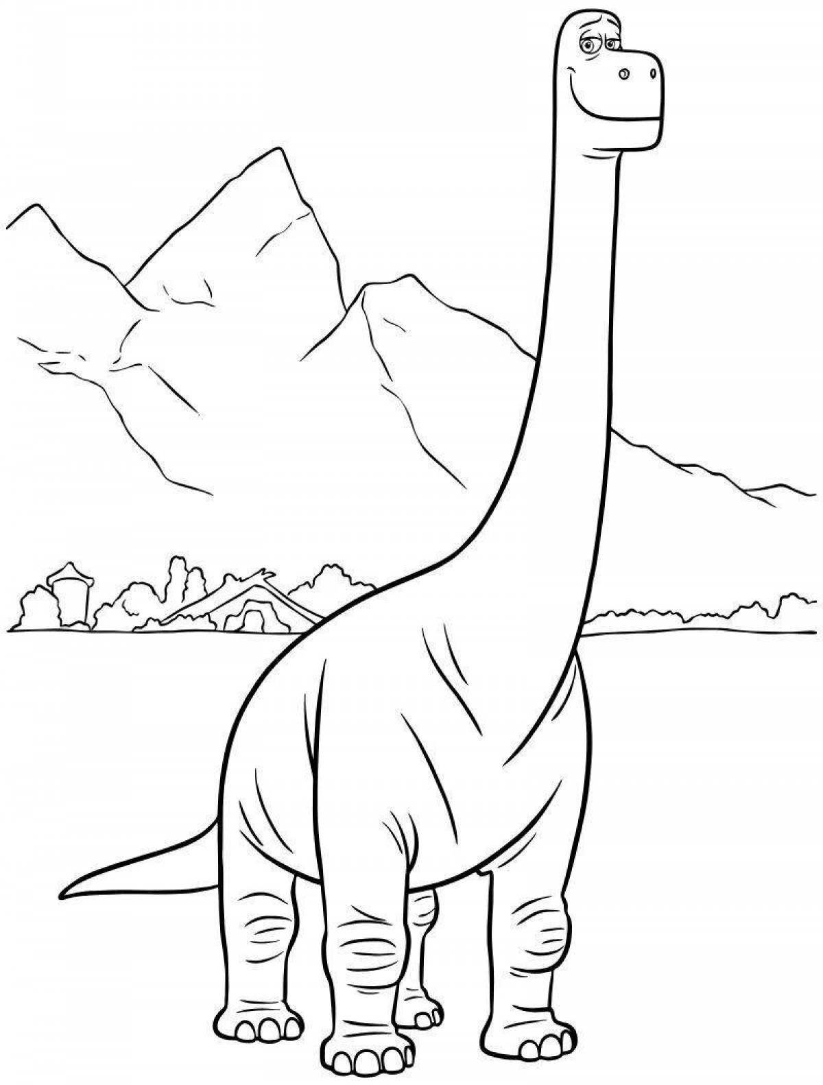 Раскраска ослепительный апатозавр