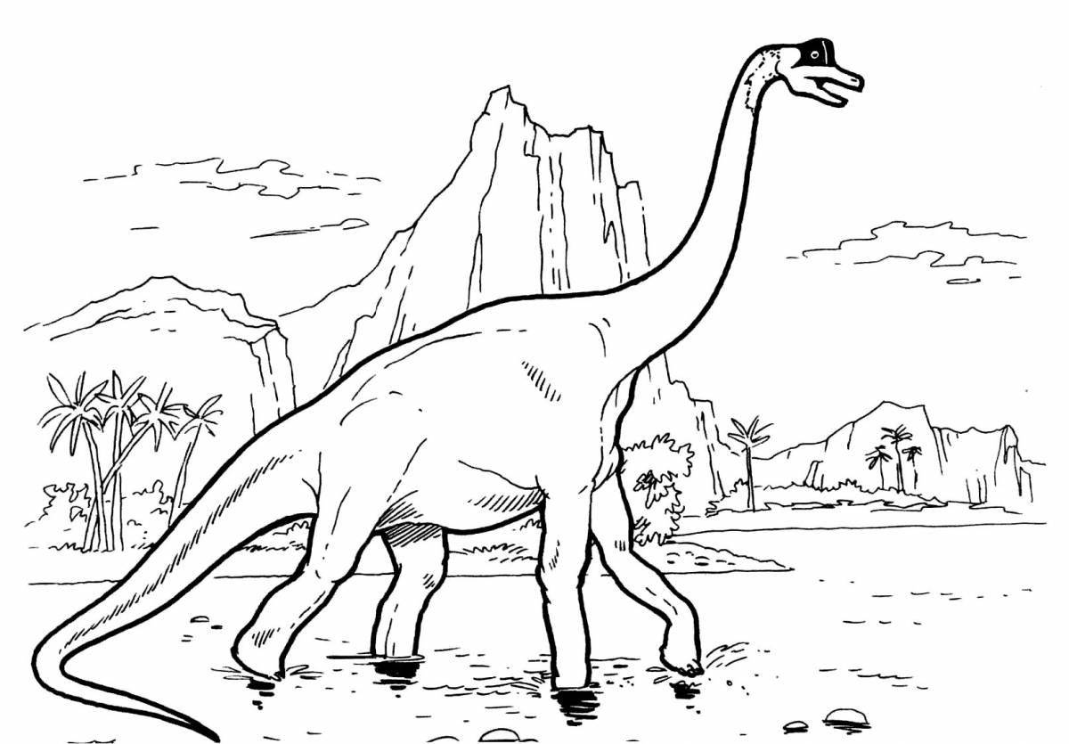 Photo Adorable Apatosaurus Coloring Page