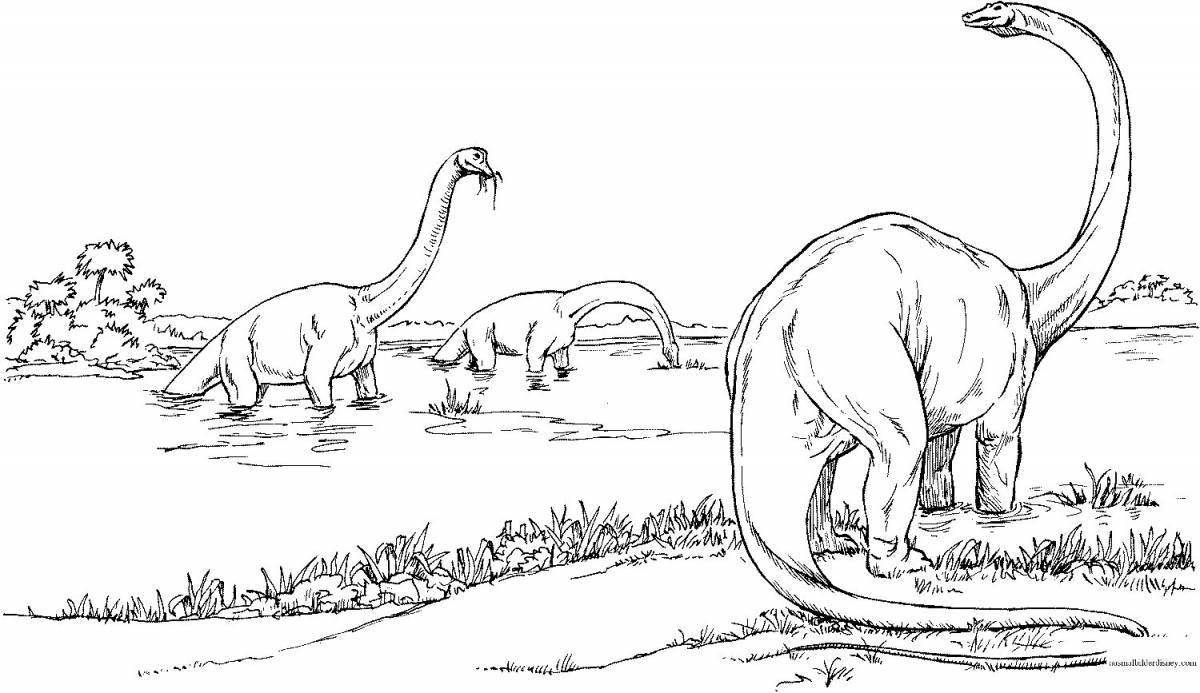 Photo Amazing Apatosaurus Coloring Page