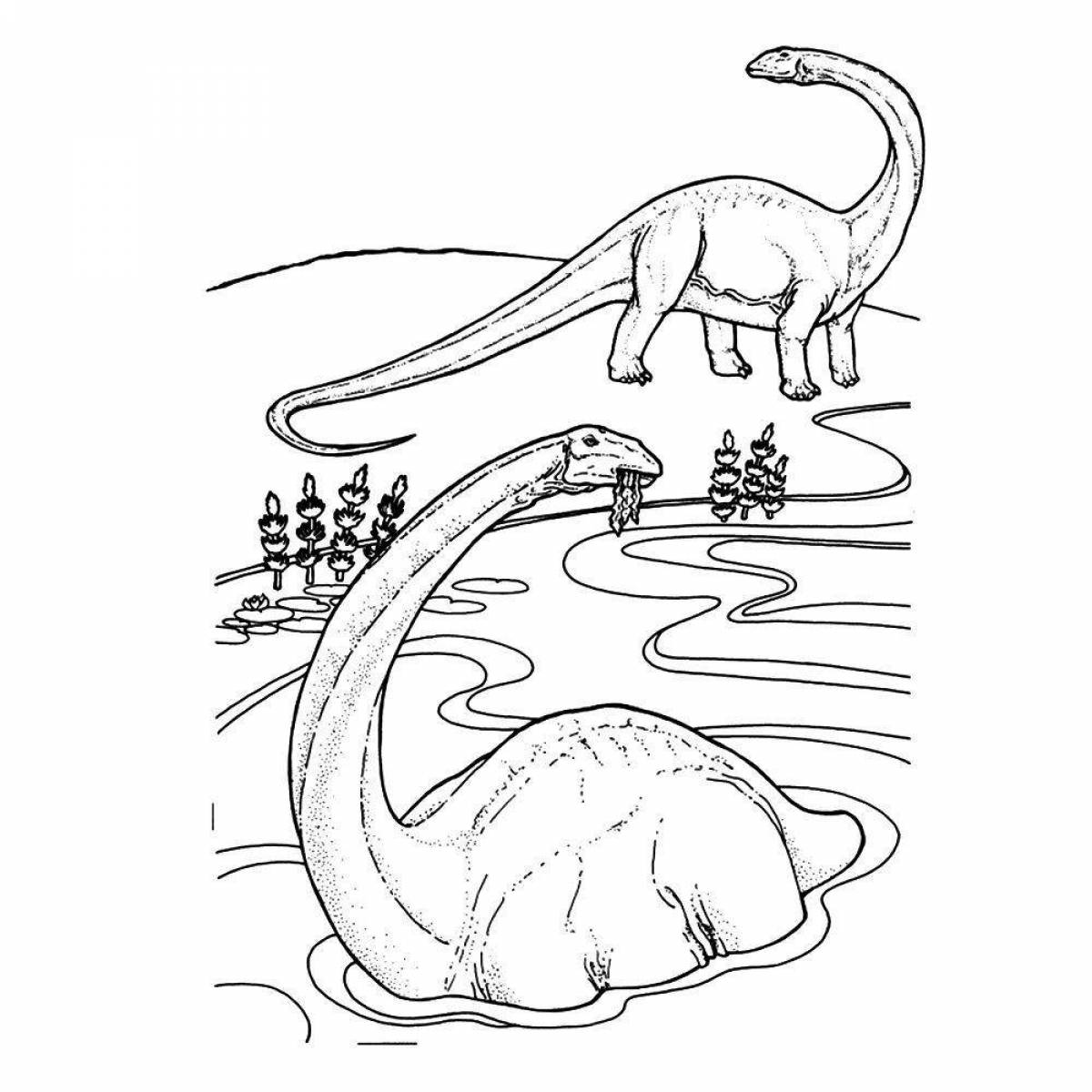 Great Apatosaurus coloring book
