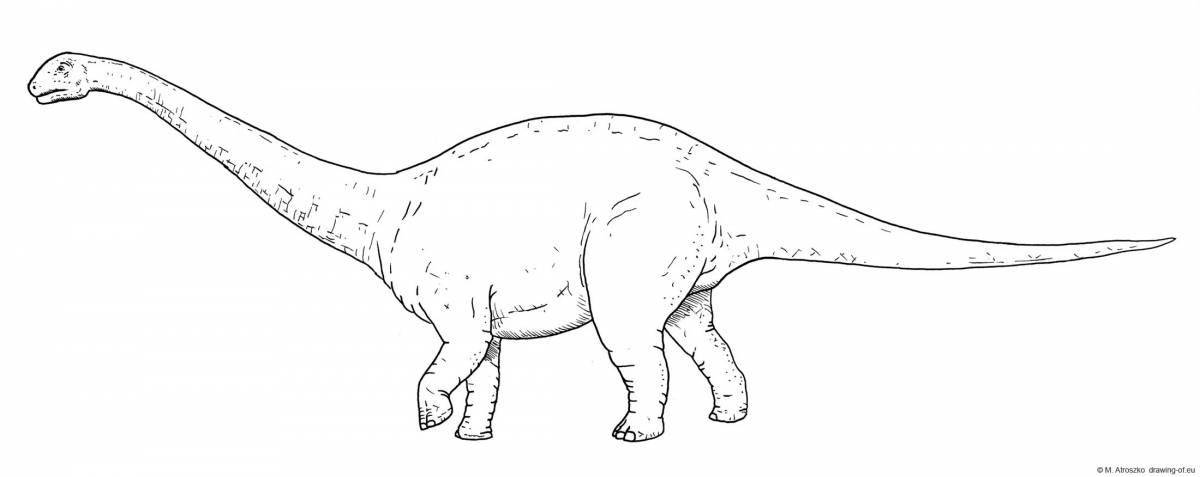 Раскраска элегантный апатозавр