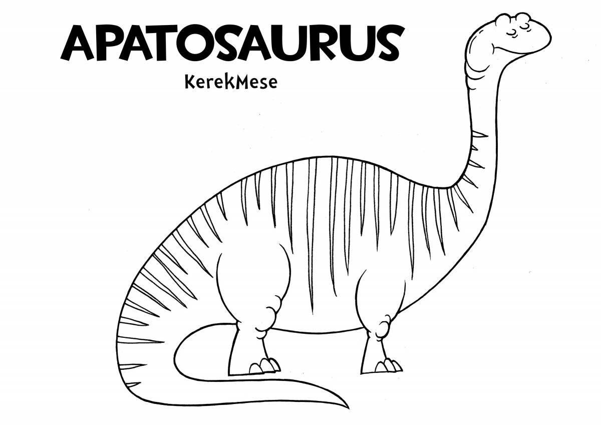 Photo Beautiful Apatosaurus coloring page