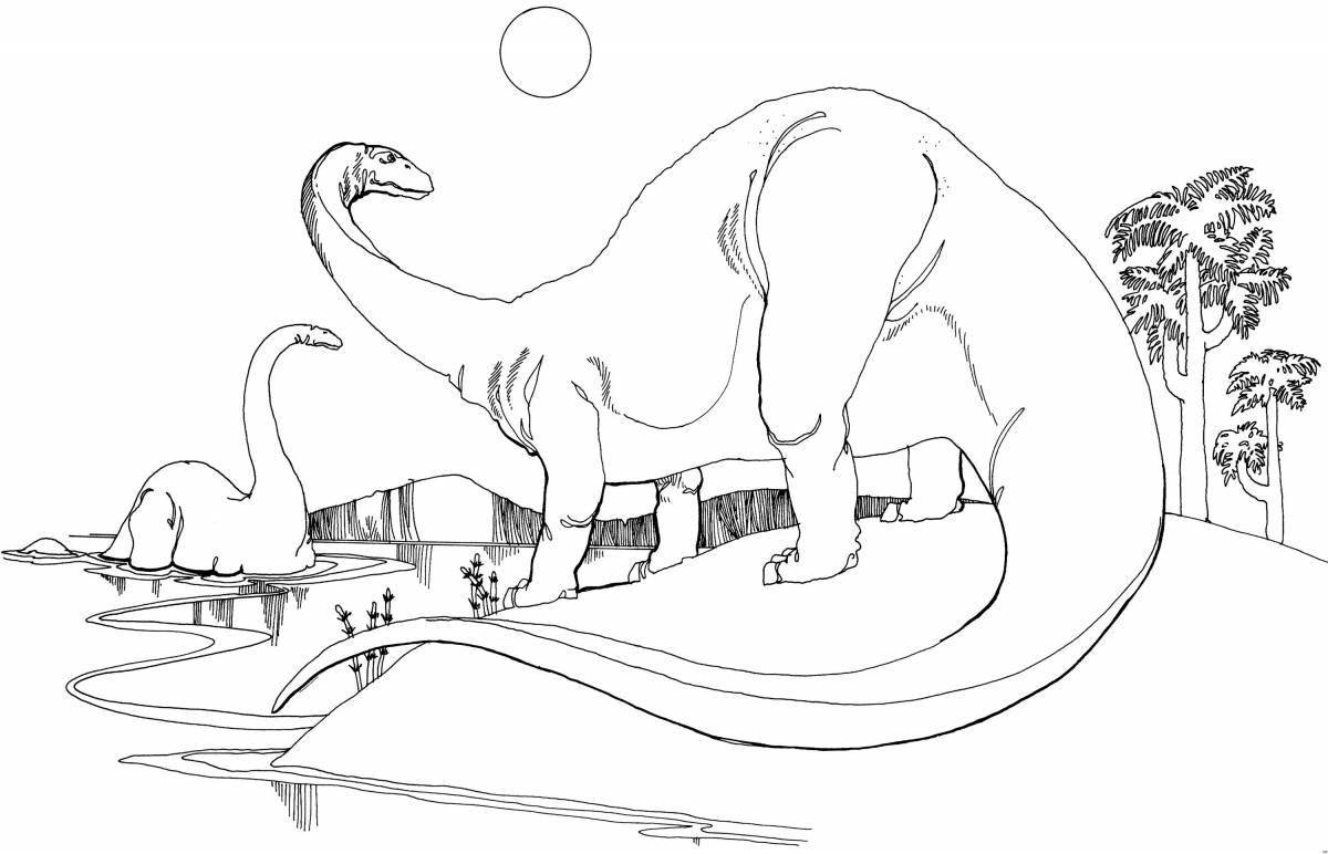 Раскраска сказочный апатозавр